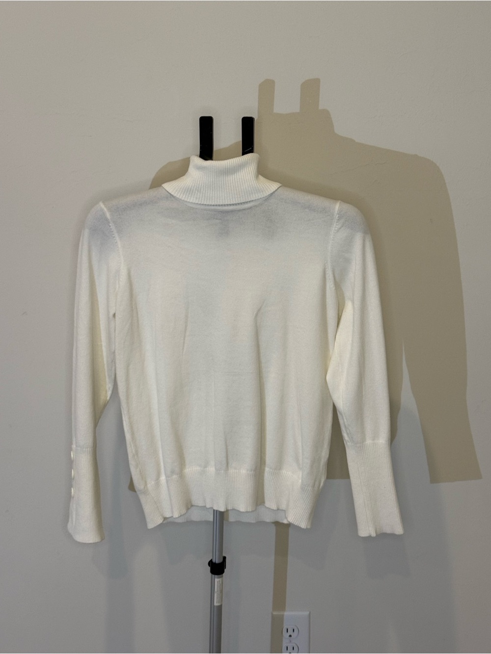 Classic White Turtleneck Sweater
